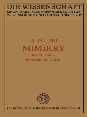 cover image of Mimikry und Verwandte Erscheinungen